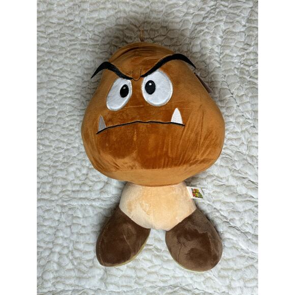 Official Nintendo Super Mario Goomba 15” Plush Doll Toy New with Tags - Picture 1 of 8